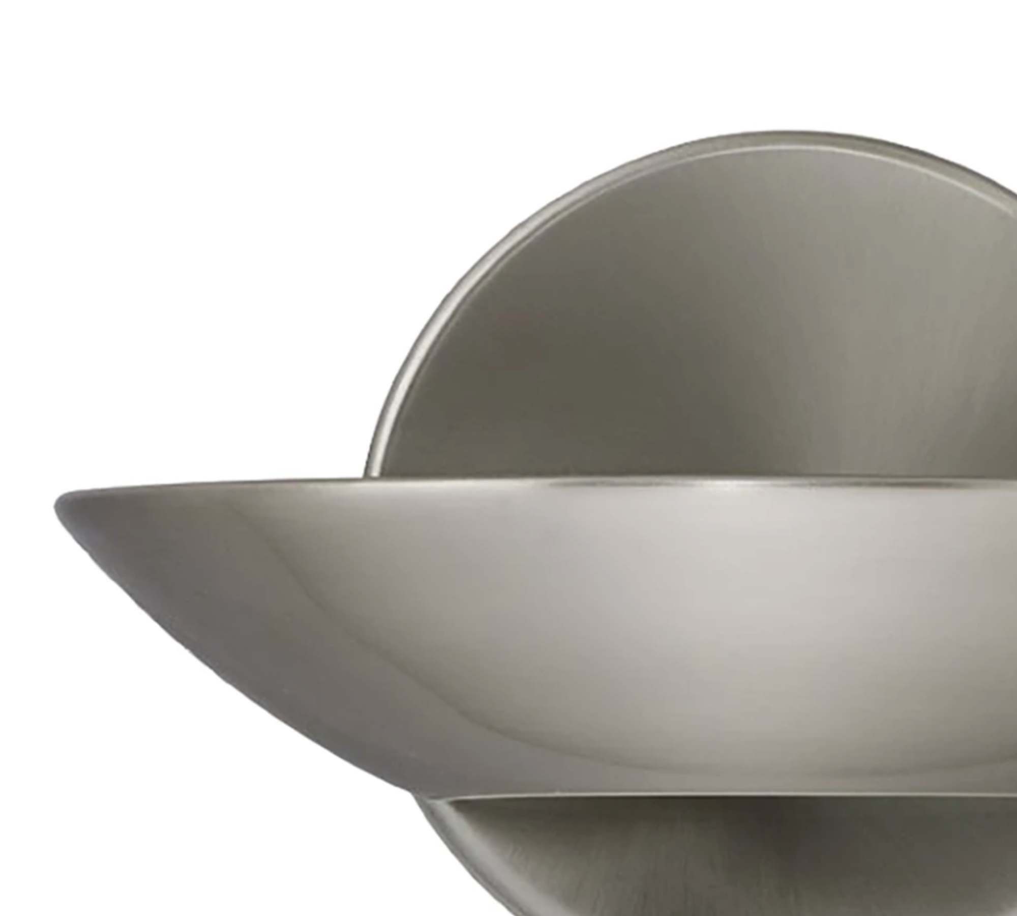 2-flammige LED Wandleuchte Eisen Silber 1