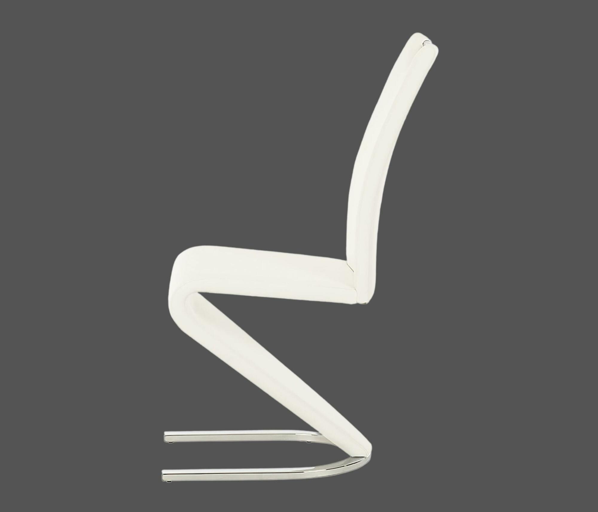 2x cantilever leatherette White 2