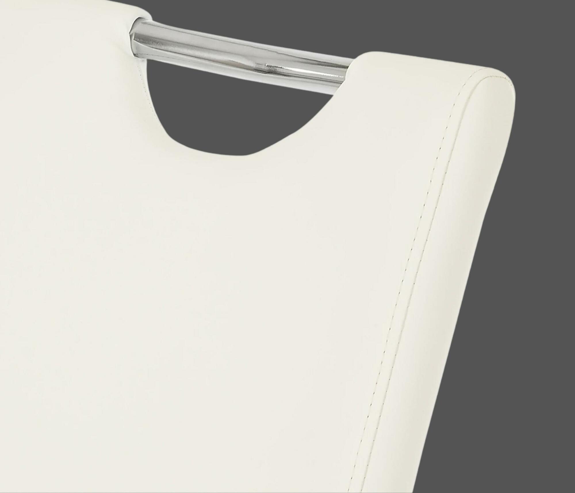 2x cantilever leatherette White 4