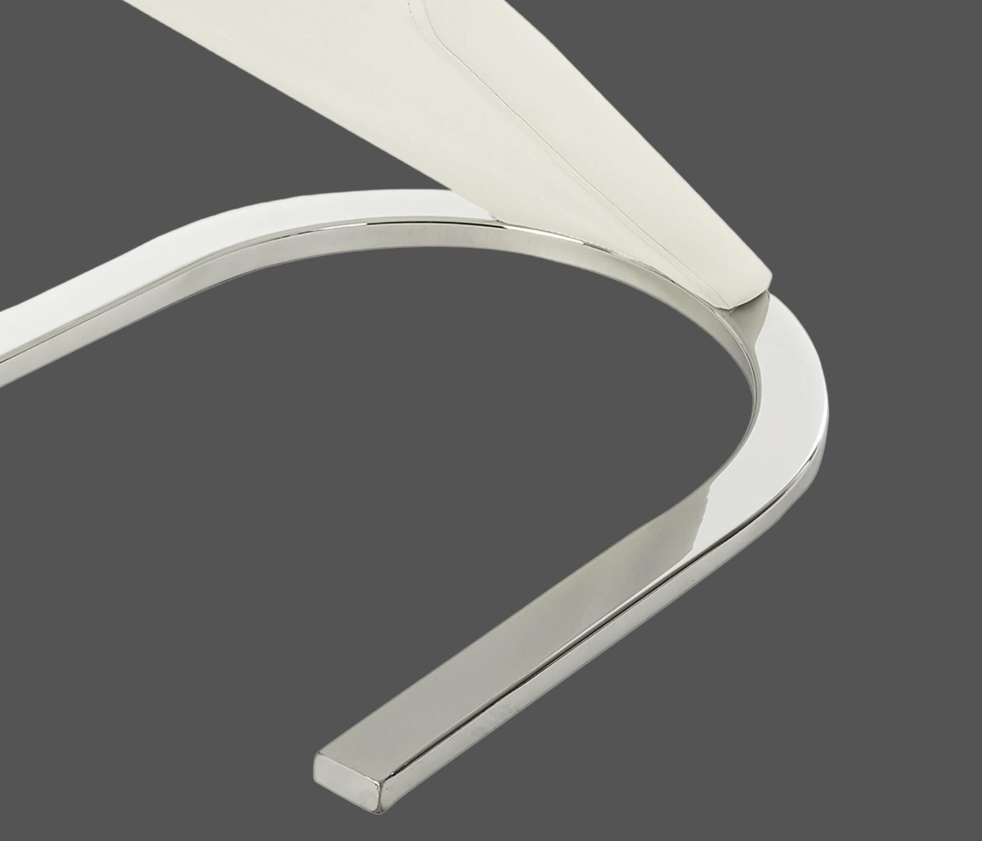 2x cantilever leatherette White 6