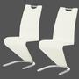 2x cantilever leatherette White 0