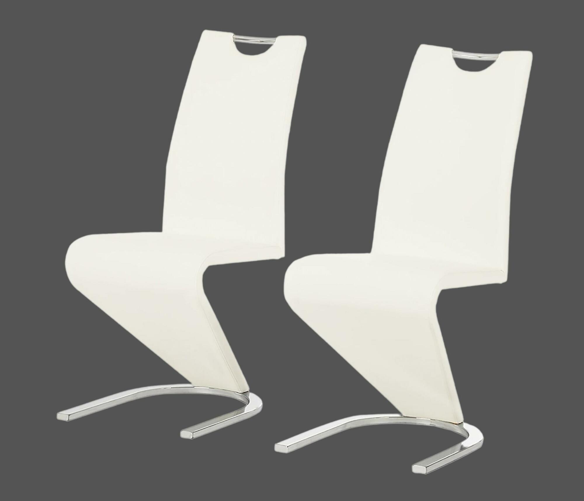 2x cantilever leatherette White 0