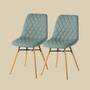 2x Upholstered chair, fabric, quilted, frame beech 0