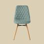 2x Upholstered chair, fabric, quilted, frame beech 1