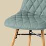 2x Upholstered chair, fabric, quilted, frame beech 4