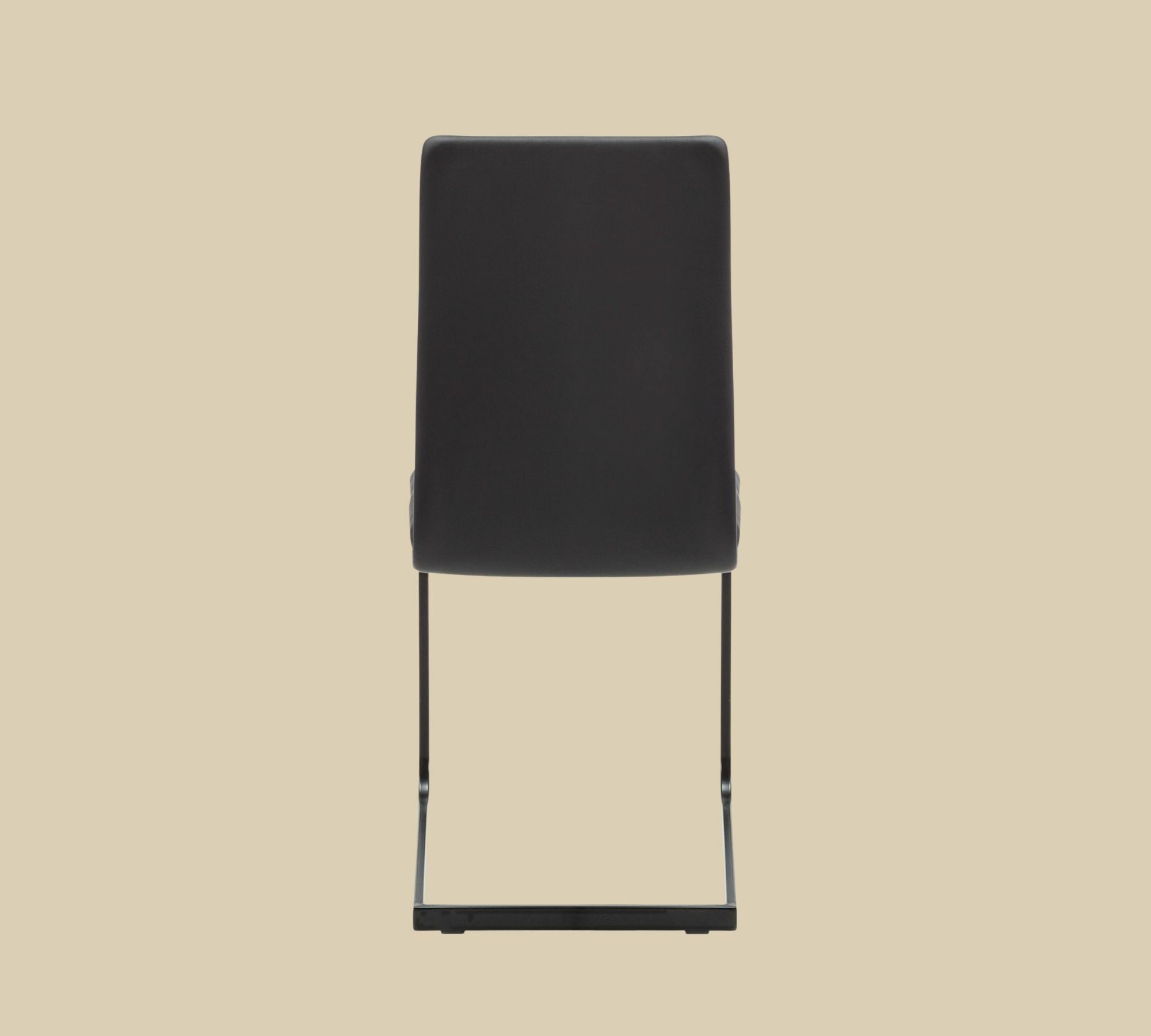 2x Cantilever Chairs Faux Leather Black 4