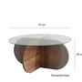 Bubble Coffee Table Walnut Brown Look 7