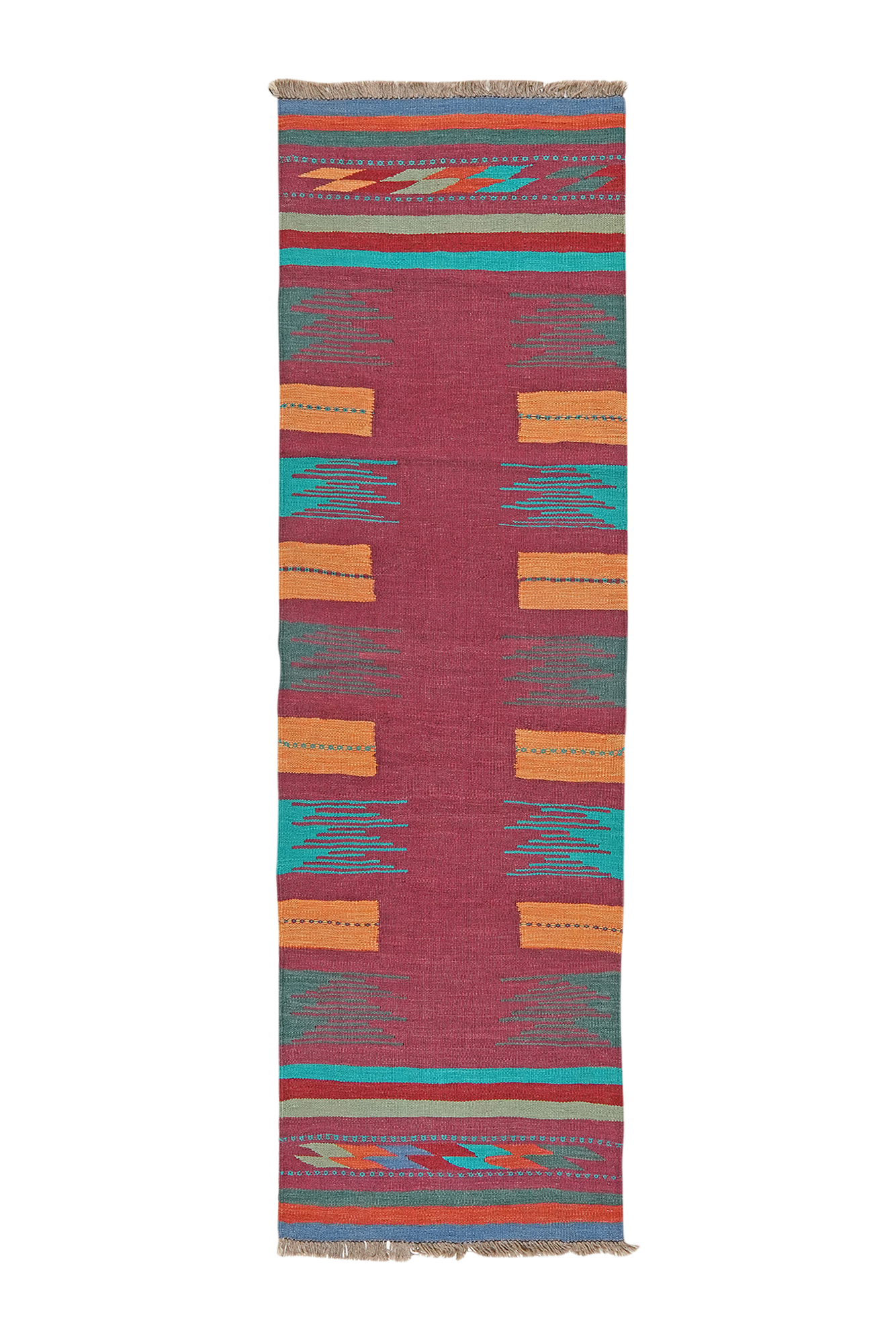 Kelim Gashgai 63x212cm Blu 0