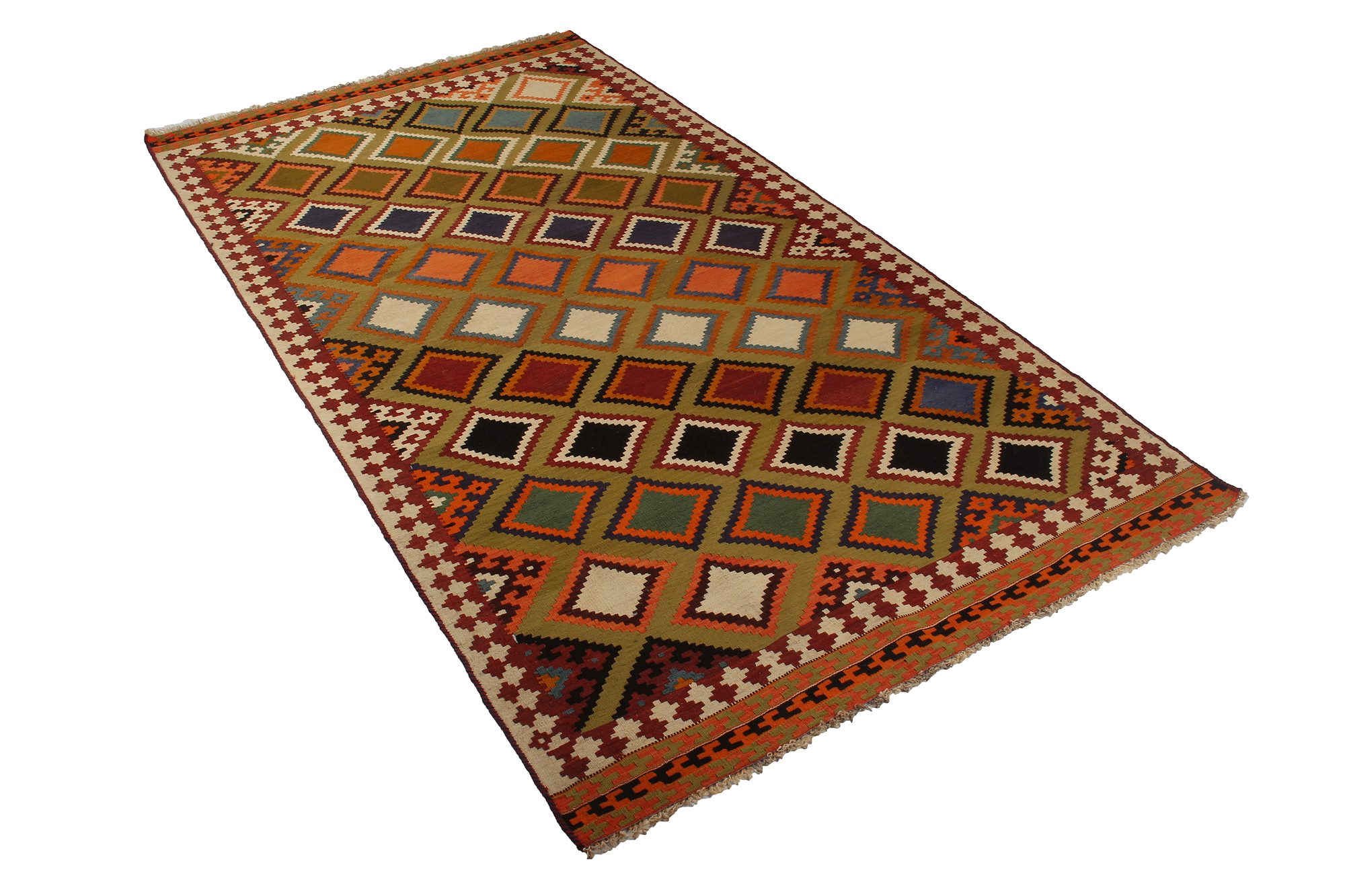Kelim Gashgai Carpet Old Wool Multicolored 4