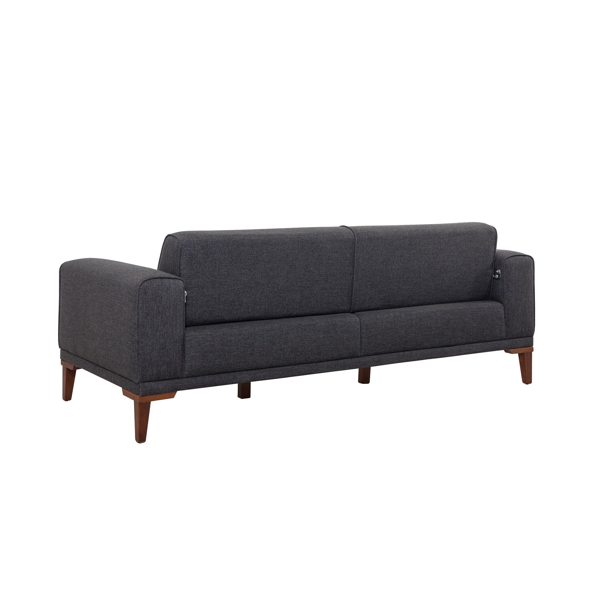 Liones 1053 Sleeper Sofa Set Charcoal 5
