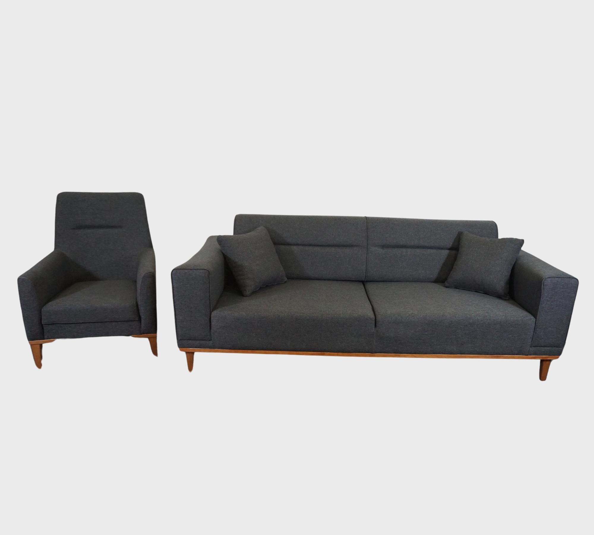 Liones 1053 Sleeper Sofa Set Charcoal 6