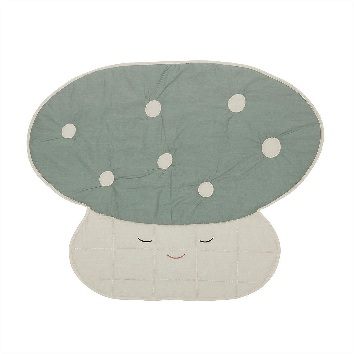 Mushroom Steppdecke Baumwolle Grün Weiß 0