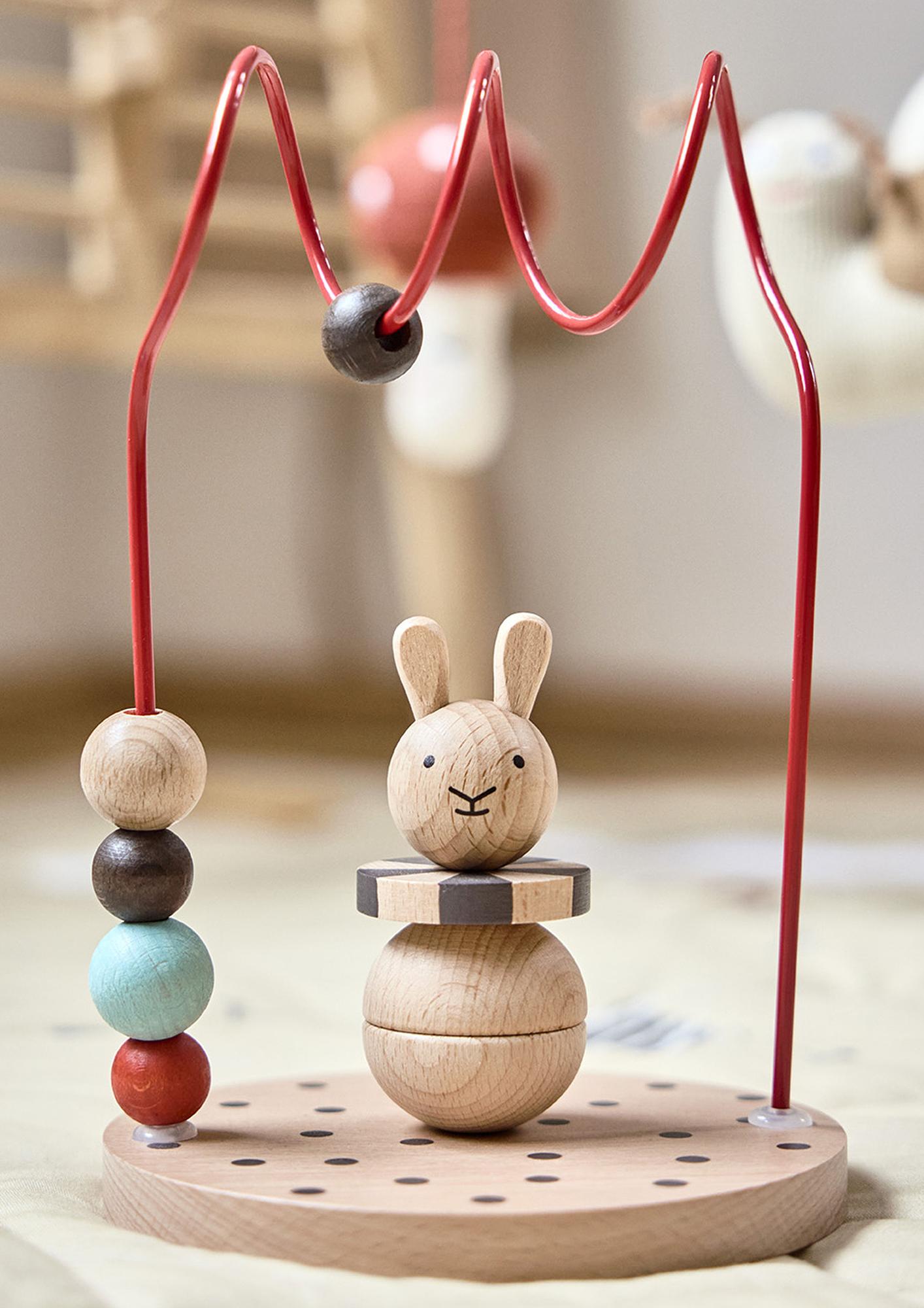 Circus Rabbit Abacus Wooden Toy Multicolored 3