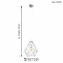Pendant light 1-light powder-coated steel 2