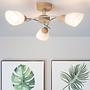 Ceiling light Viletta II frosted glass / steel 3-flame 4