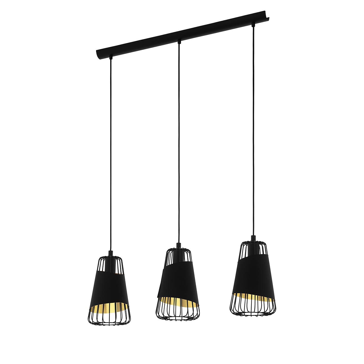 Austell II Pendant Lamp Steel 3-bulb 1