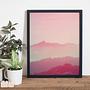 Picture Sunrise over mountains Beech/Plexiglas 2