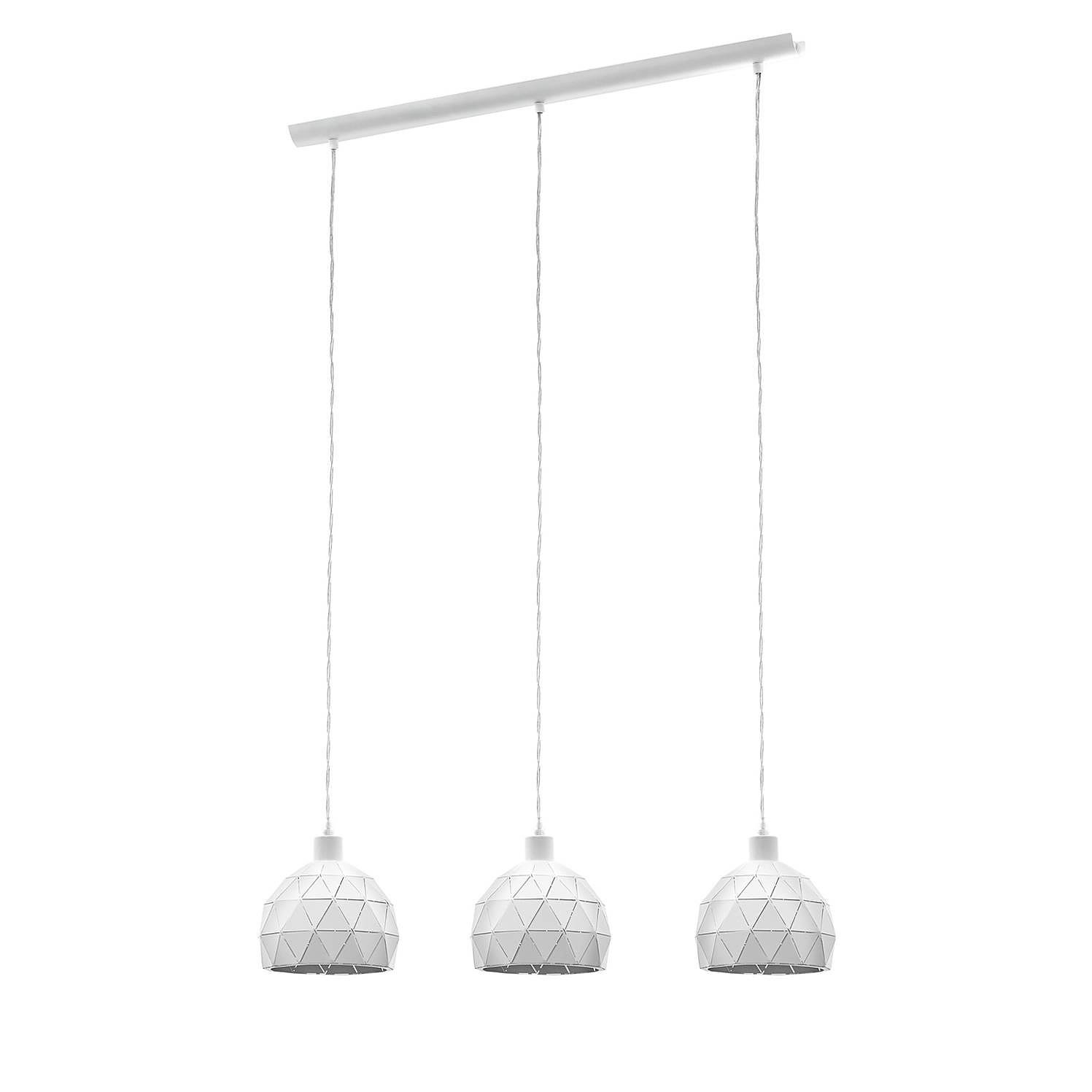 Roccaforte III Pendant Light Steel White 3-Light 1