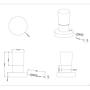 LED table lamp Cristo I Crystal glass Chrome 2
