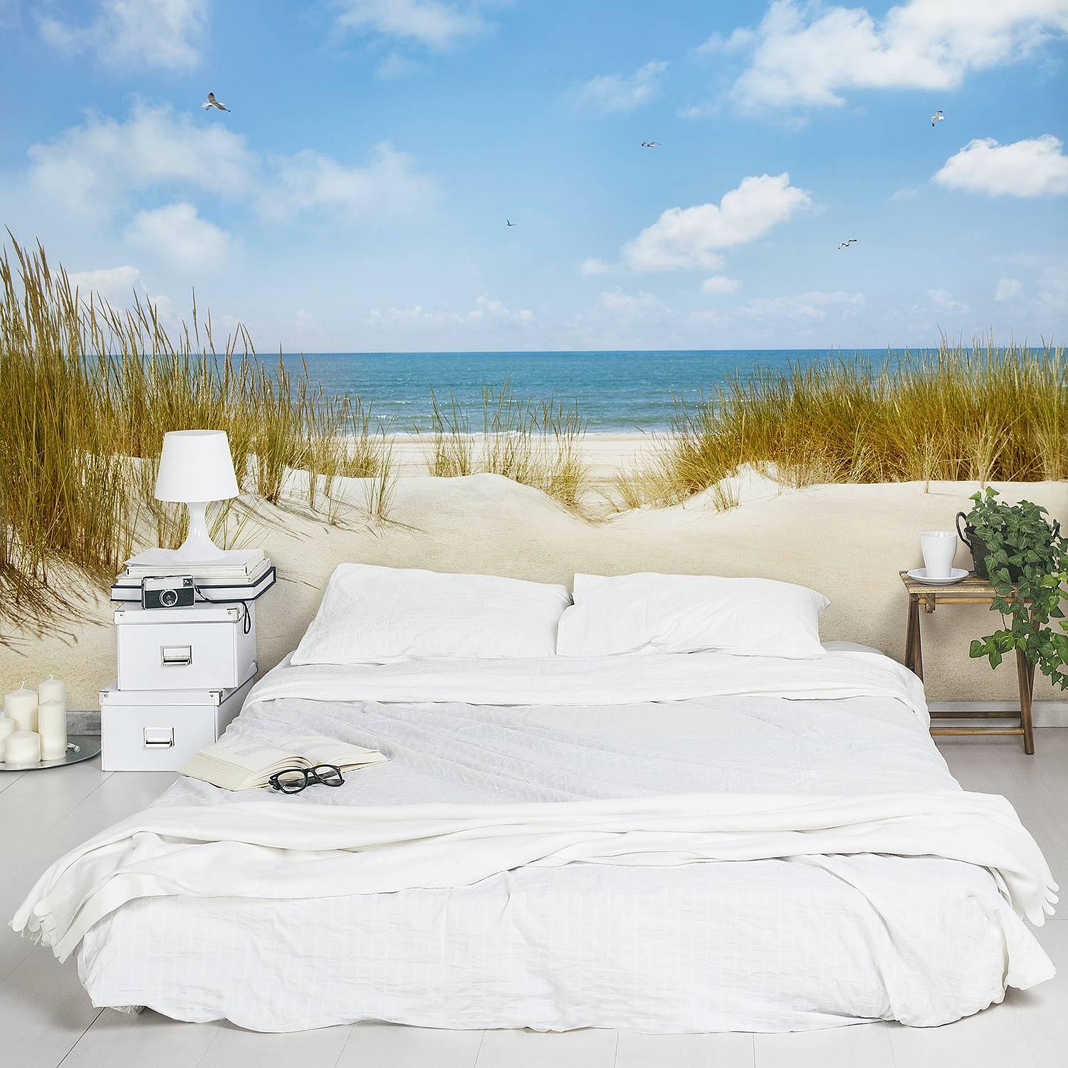 Non-woven wallpaper North Sea Beach Non-woven paper Multicolored 2