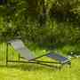 Palissade Chaise Lounge Anthrazit Pulverbeschichtet 0