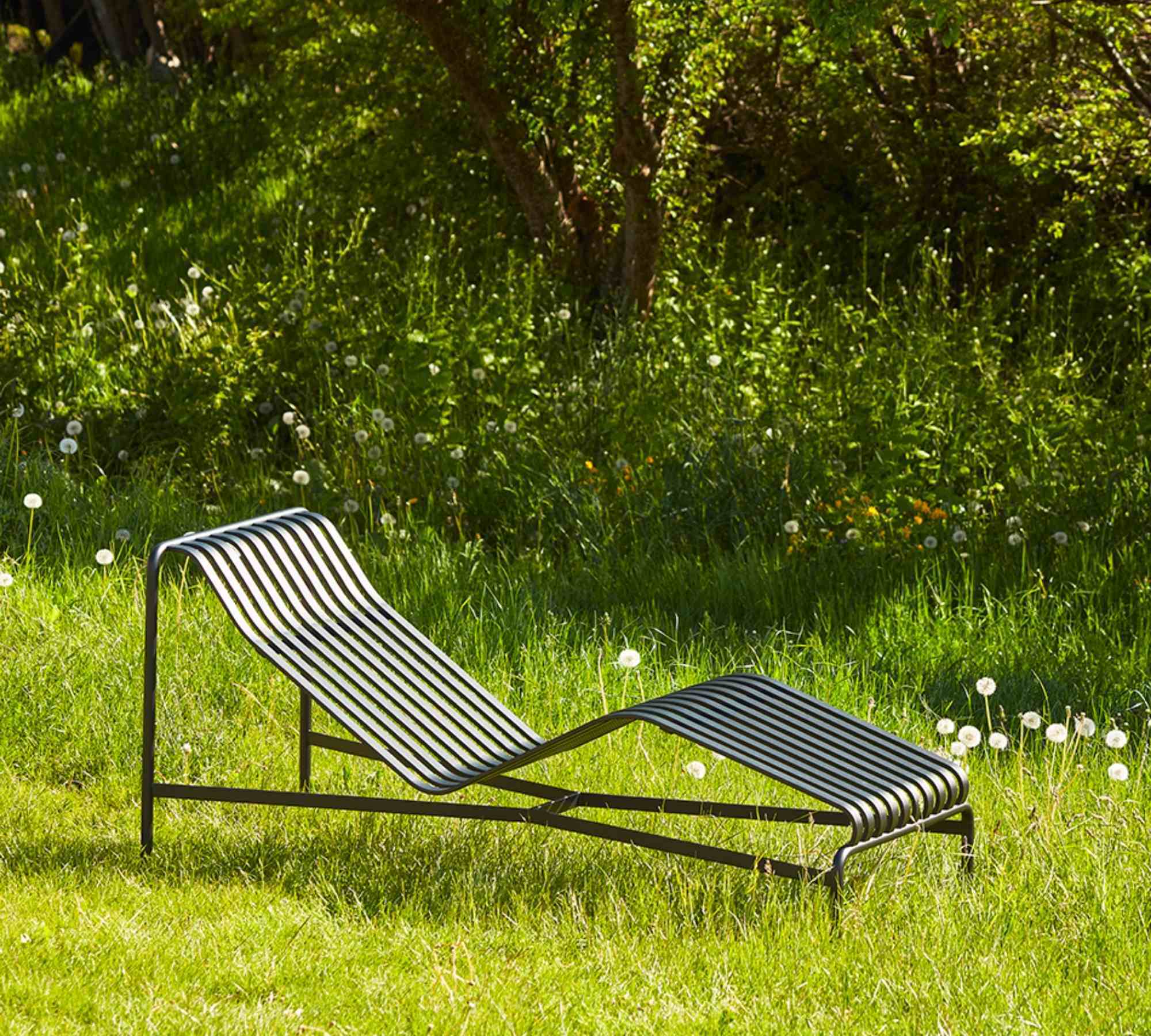 Palissade Chaise Lounge Anthrazit Pulverbeschichtet 0
