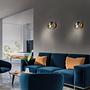Wall lamp Fumoso Clear glass Aluminum 2