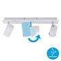 Ceiling light Run Iron 3-bulb White 3