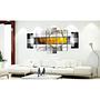 Acrylic glass painting Golden Shot Black/Yellow 2
