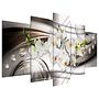 Bild Orchid with Diamonds Leinen Mehrfarbig 200 x 100 cm 1