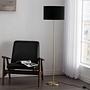 Floor lamp Satley Velvet Metal Black 3