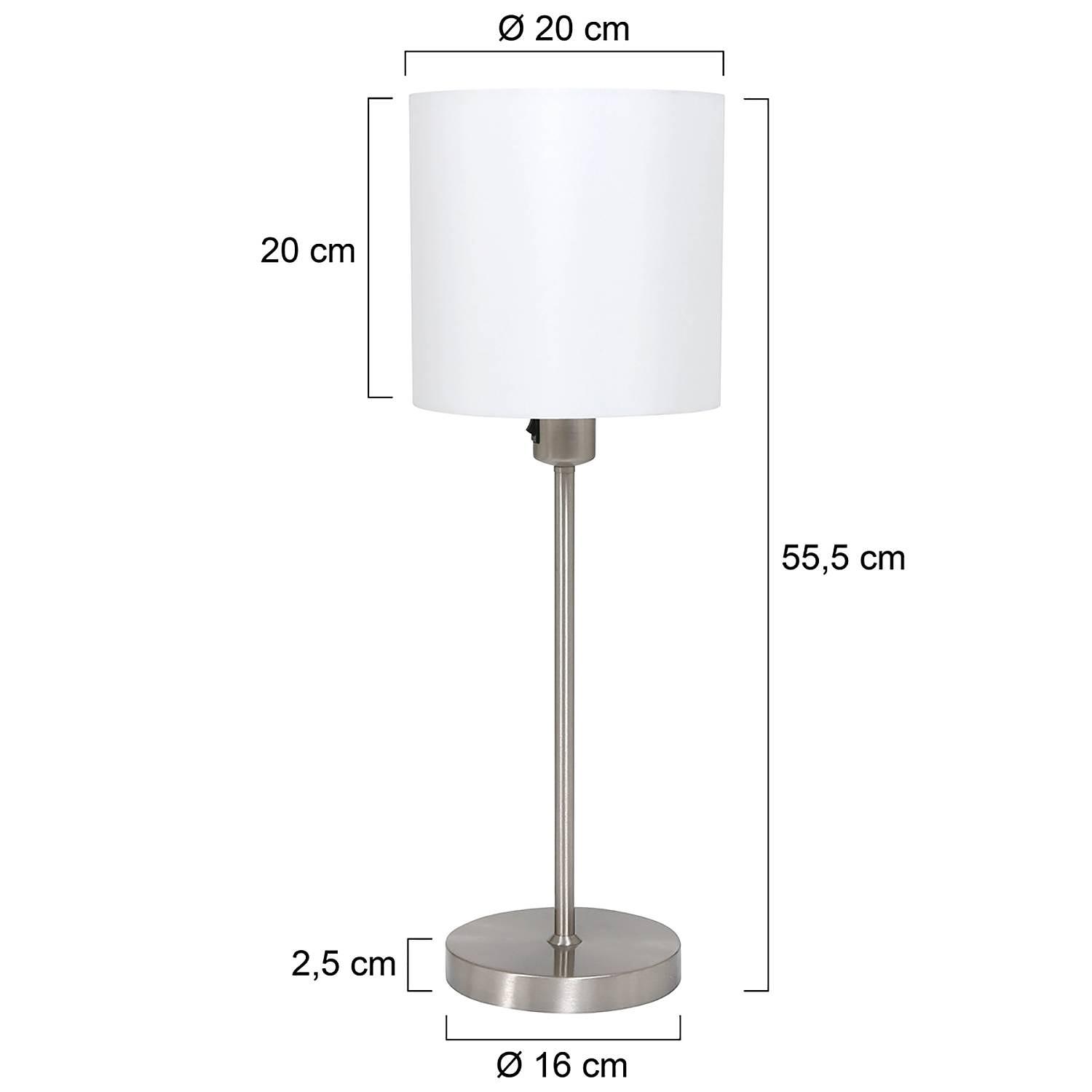 Noor Table Lamp Cotton Fabric Iron 1-Light 4