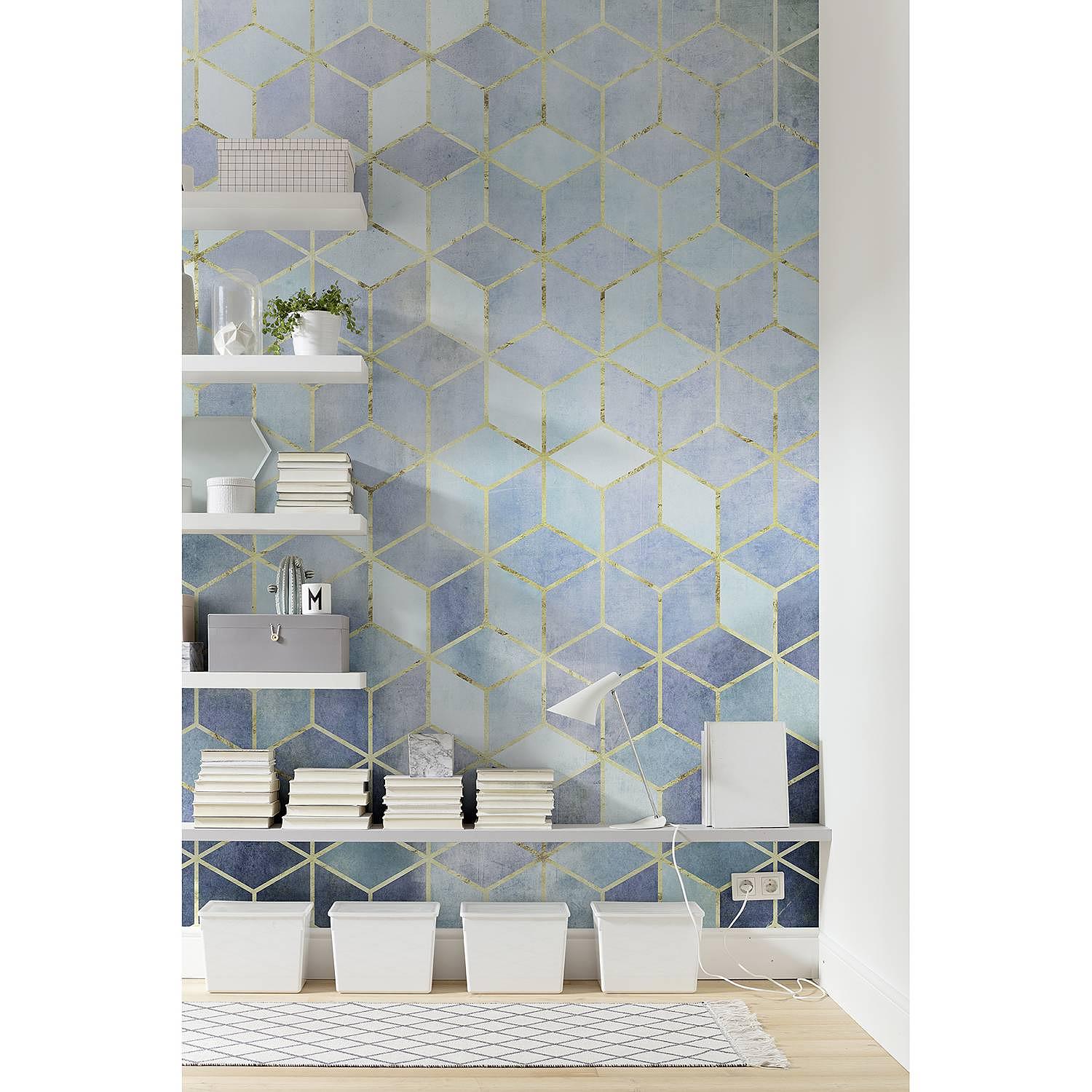 Vlies Fototapete Mosaik Azzuro Vlies Blau 2