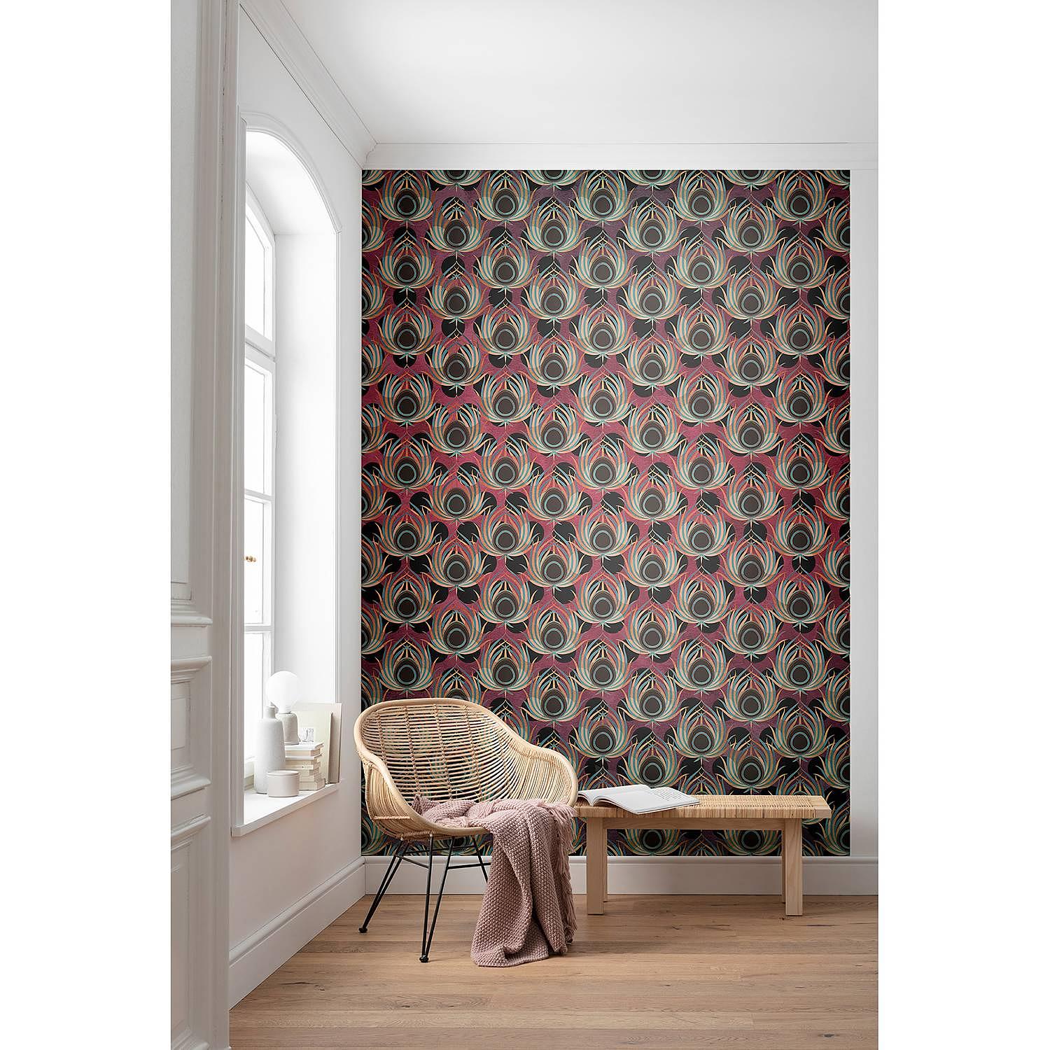Vlies Fototapete Paon Rouge Vlies Bunt 3