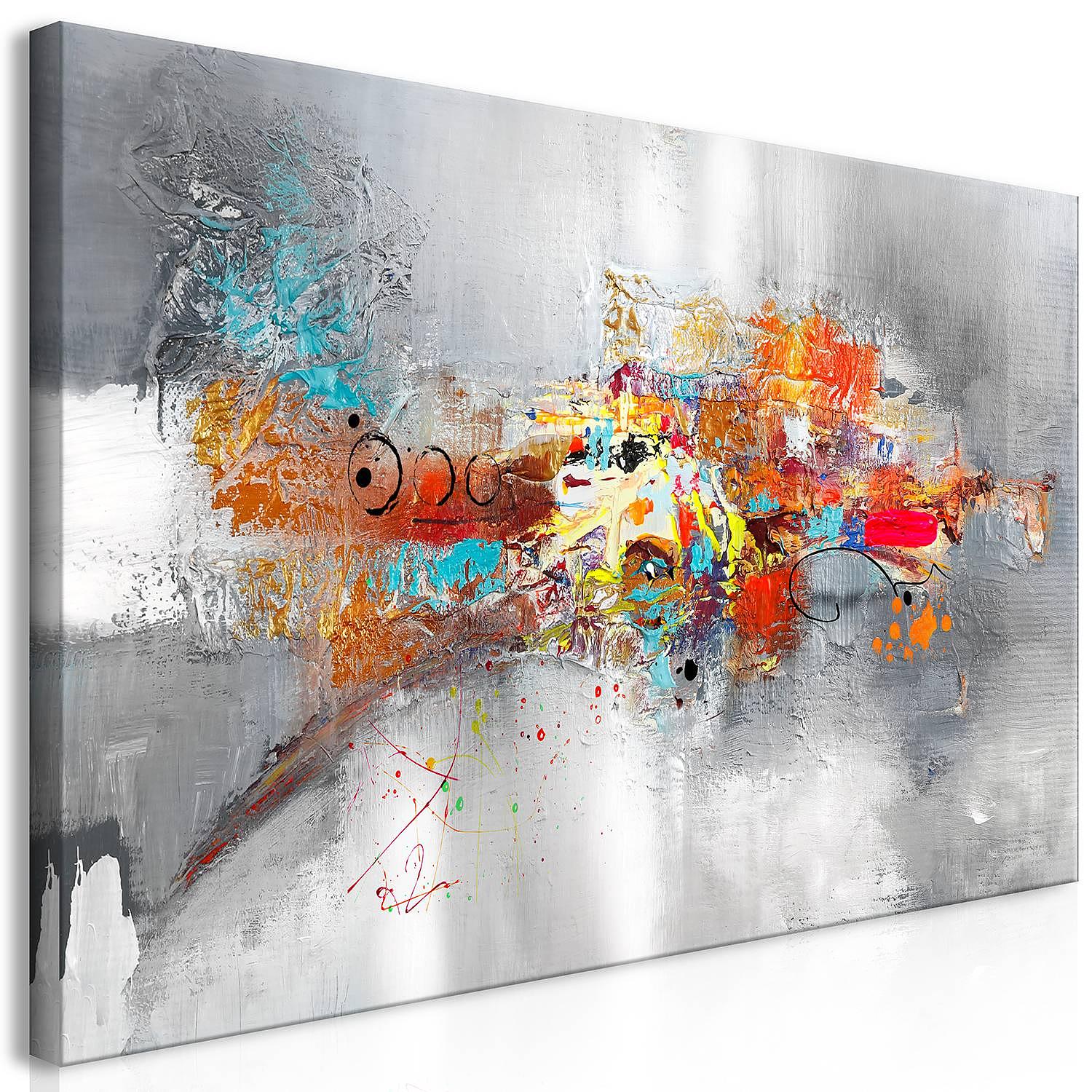 Wandbild Dominant Wide Leinwand Grau 120 x 60 cm 3