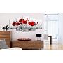 Wandbild Mohnblumen Leinwand Rot 200 x 100 cm 2