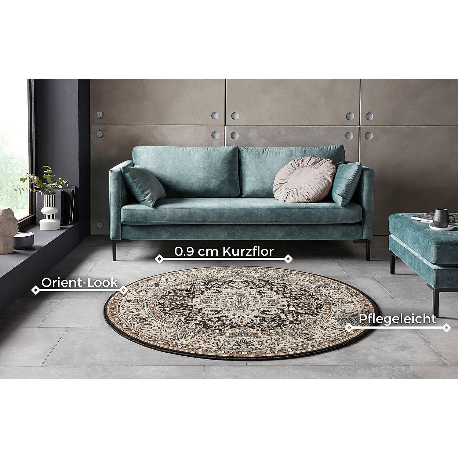 Kurzflorteppich Skazar Isfahan Braun 4