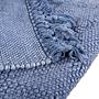 Bath mat cotton blue 70 x 120 cm 2