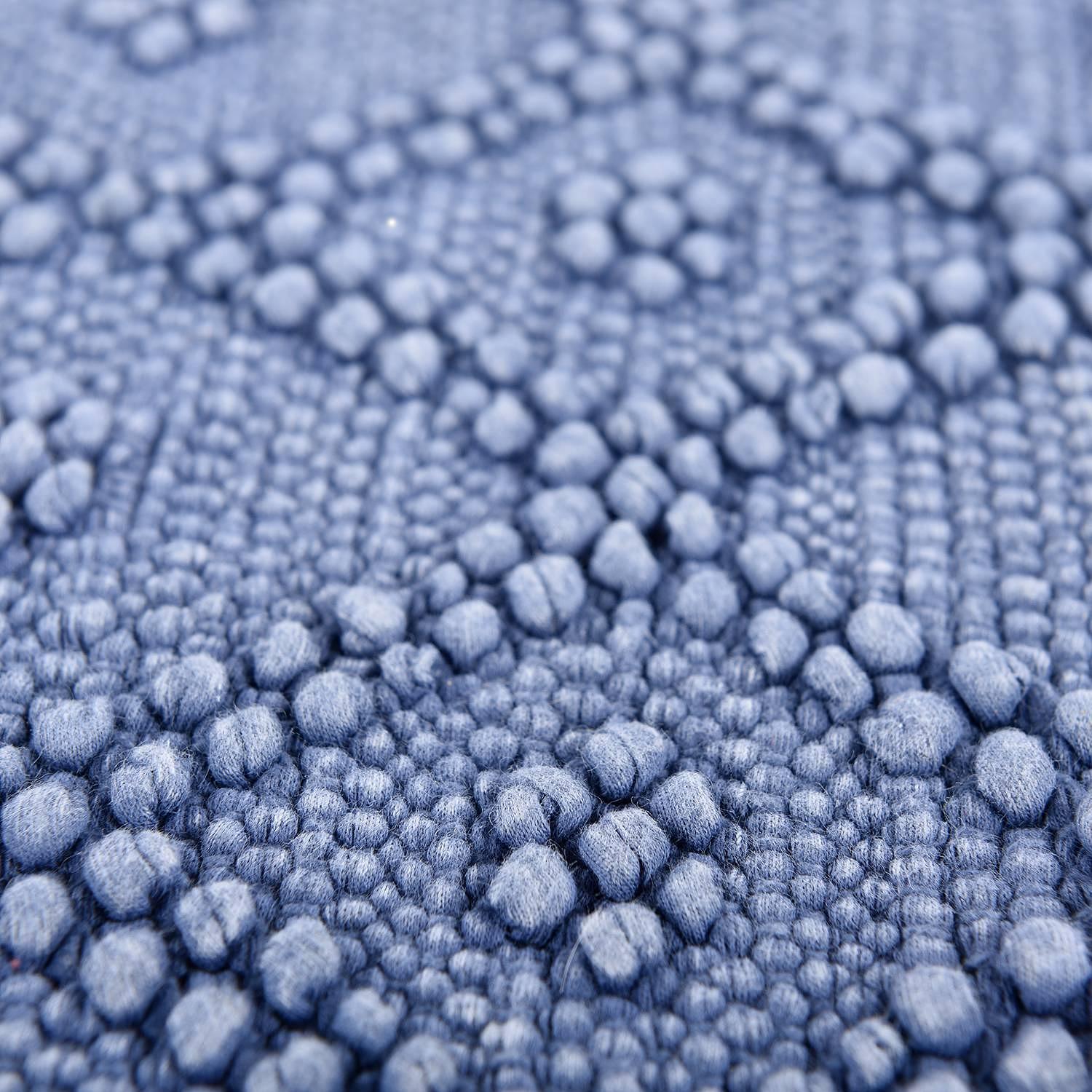 Bath mat cotton blue 70 x 120 cm 1