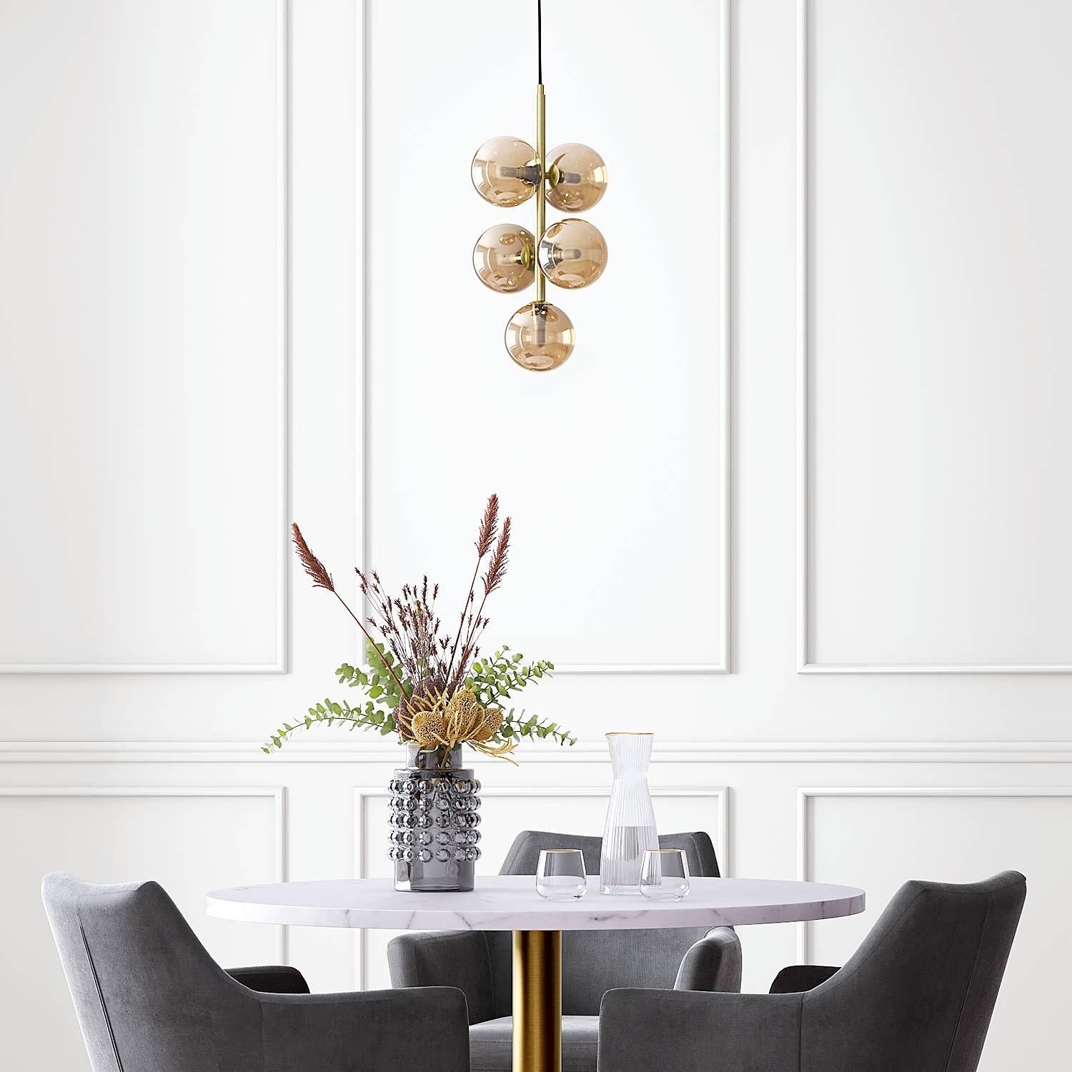 KJUL Pendant Lamp Metal Gold 5-light 2