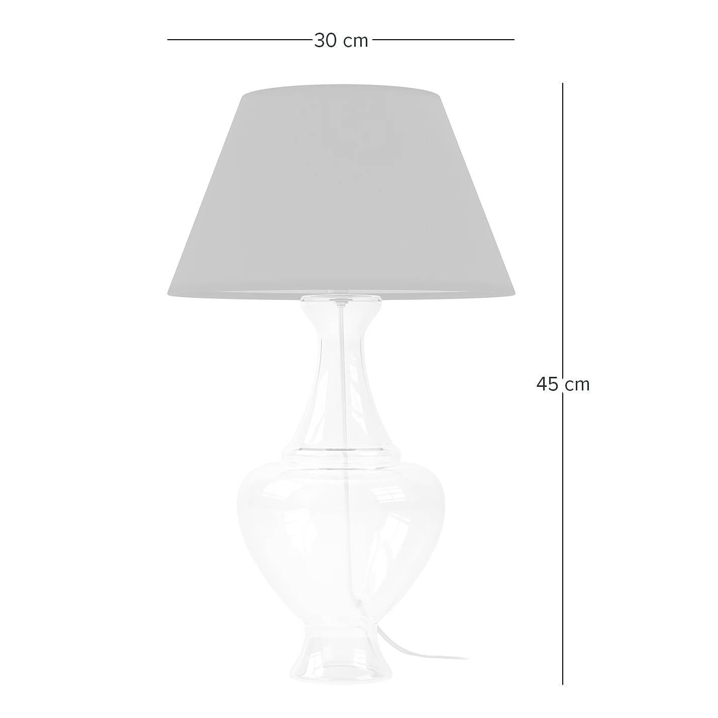 Table lamp
Cotton fabric
Clear glass
1-flame 4