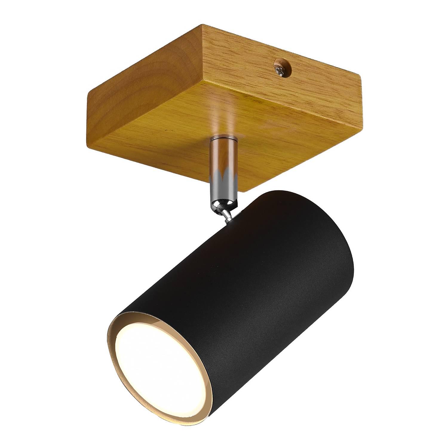 Marley I Ceiling lamp iron oak 1-light 1