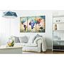 Colorful world map triptych canvas wall picture 3