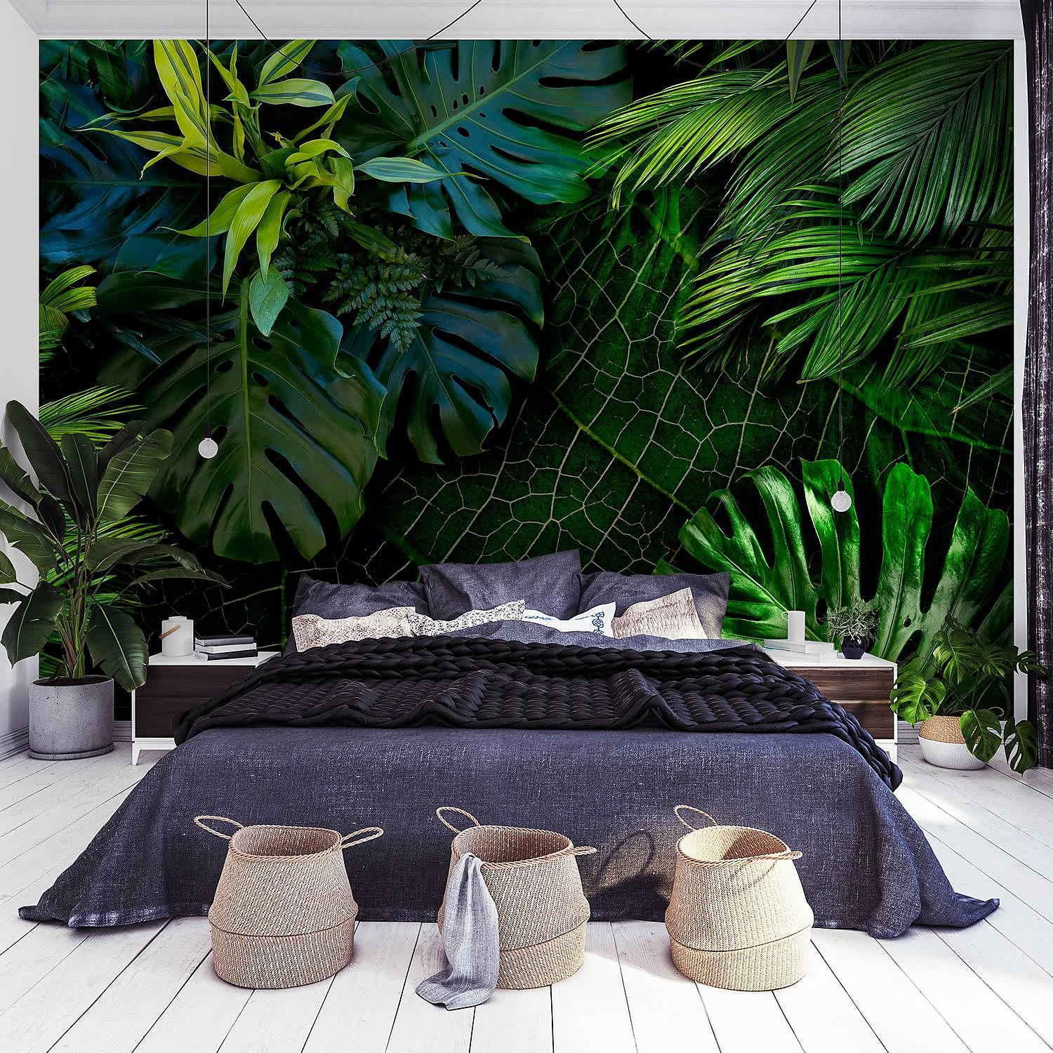 Non-woven wallpaper Darl Jungle Green Leaves Non-woven Green 4