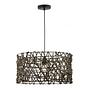 Pendant lamp Angie I linen / iron 1-bulb 1