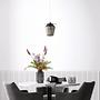Pendant lamp Anadia smoked glass 1-light grey 2