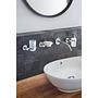 Toothbrush holder Apollo frosted glass Silver 2