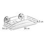 Vacuum-Loc Wall shelf Steel Chrome 2