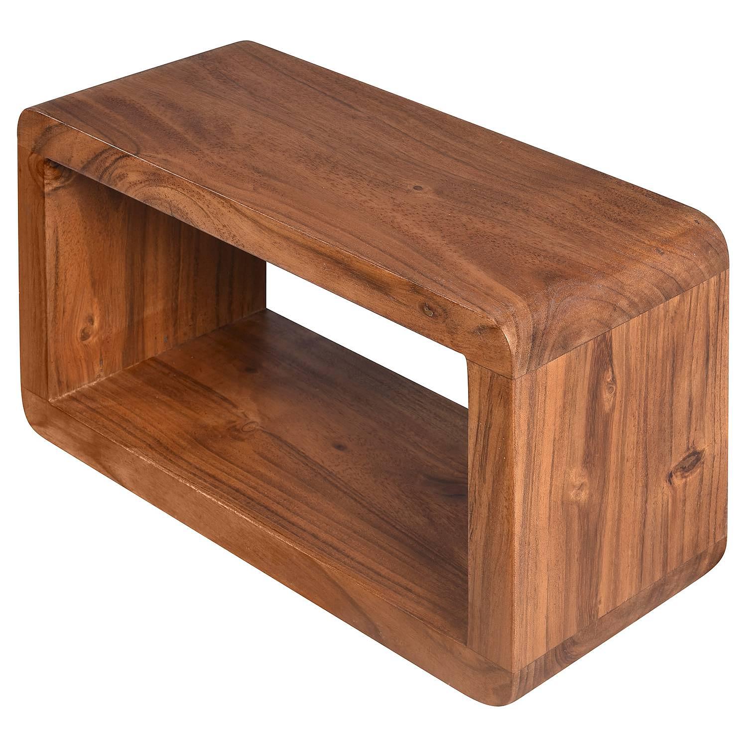 Wandregal Gibb Massivholz Braun 1
