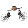 Ceiling light Madras I Solid wood 2-bulb Silver 3